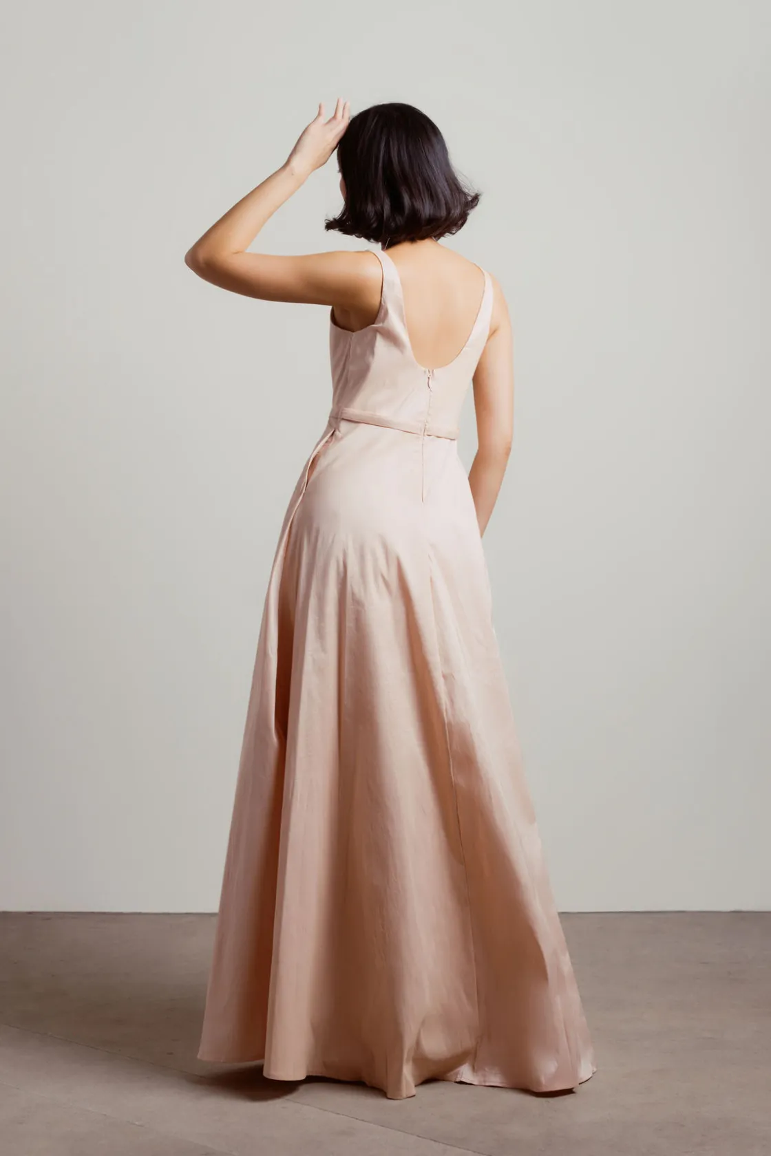 Tobi Fall For You Satin Surplice Maxi Dress -