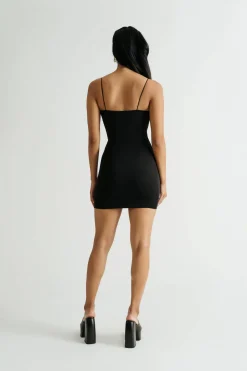 Tobi Fall In Line Cami Bodycon Mini Dress - Black