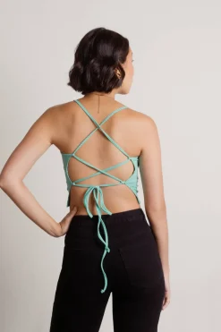 Tobi Fantastic Crop Top - Green