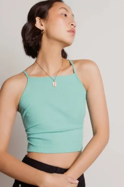 Tobi Fantastic Crop Top - Green