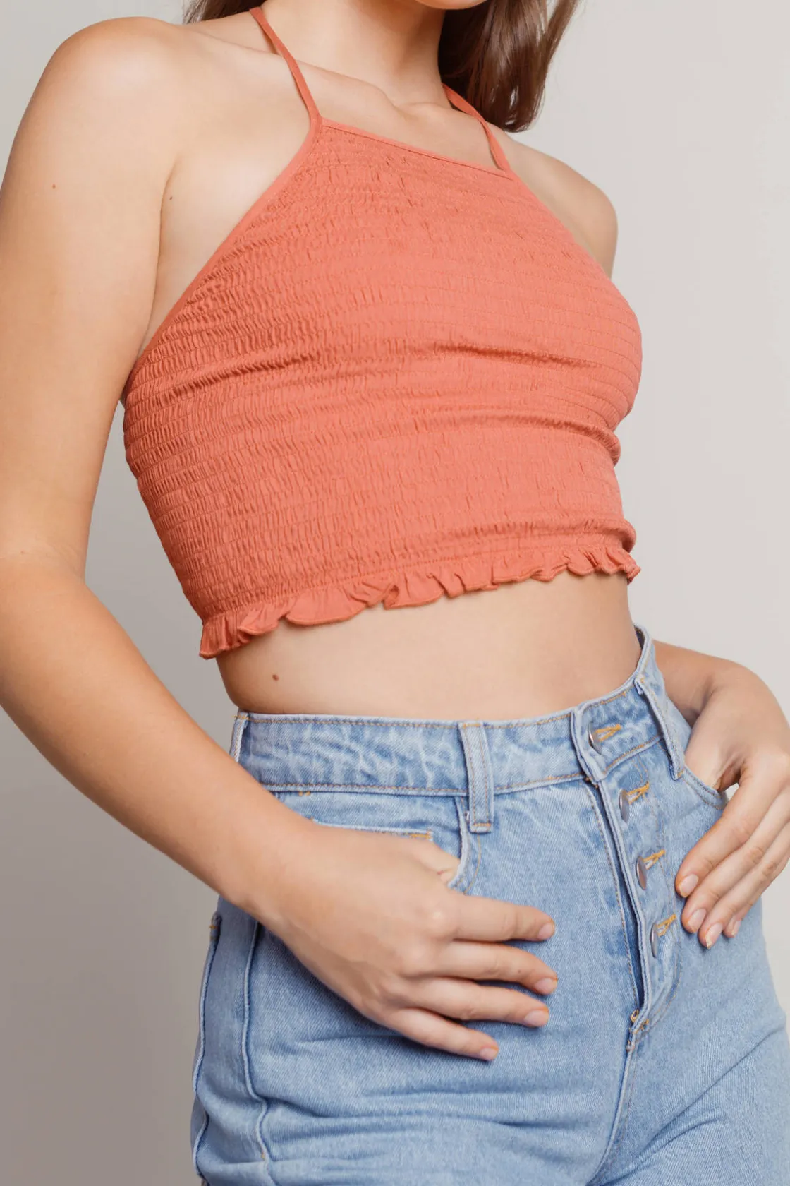 Tobi Feel Good Crop Top - Olive