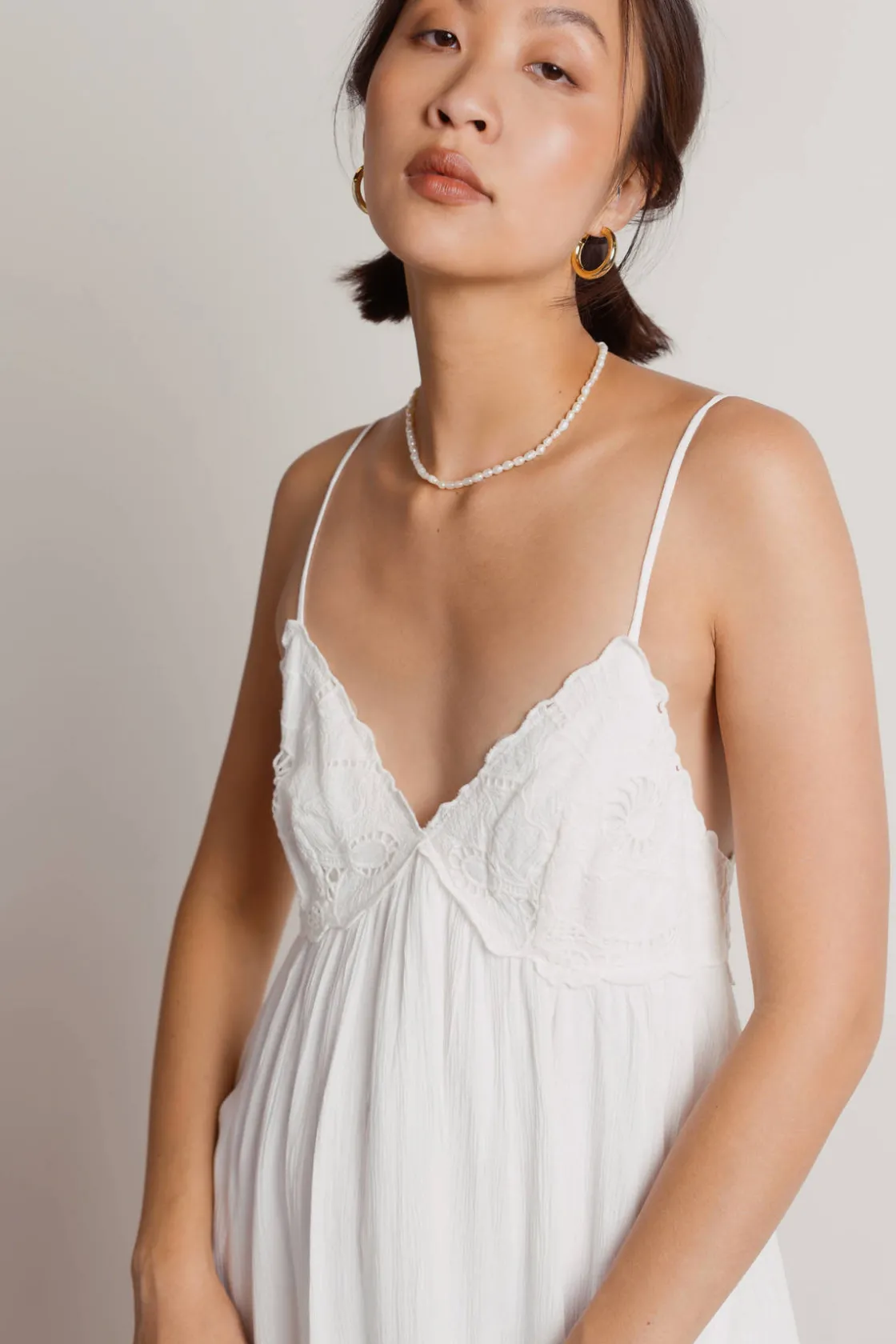 Tobi Feeling Good Cross Back Tiered Mini Dress - Rose