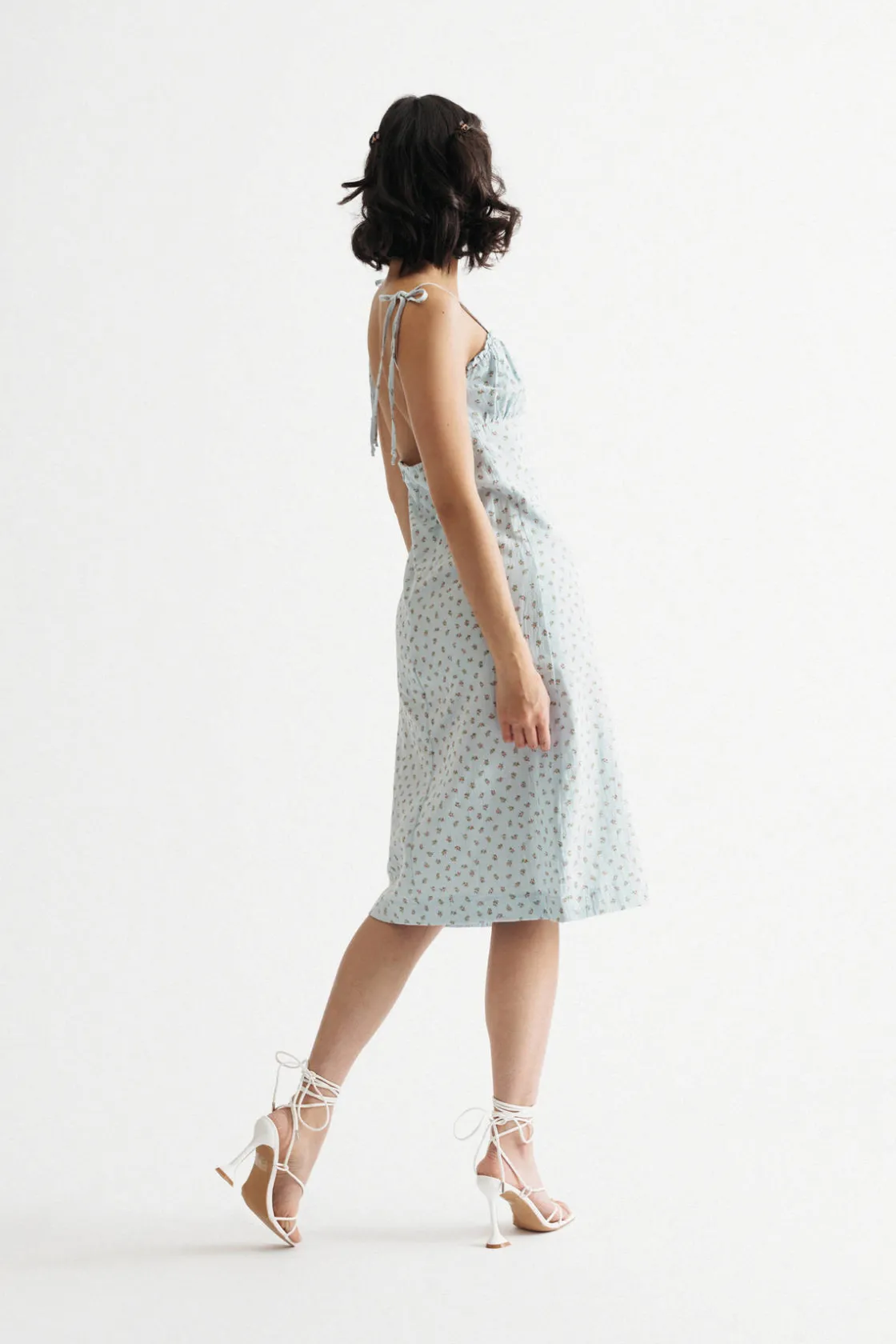 Tobi Feels Like Summer Floral Slit Mini Dress - Ivory Multi