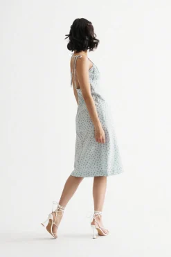 Tobi Feels Like Summer Floral Slit Mini Dress - Ivory Multi