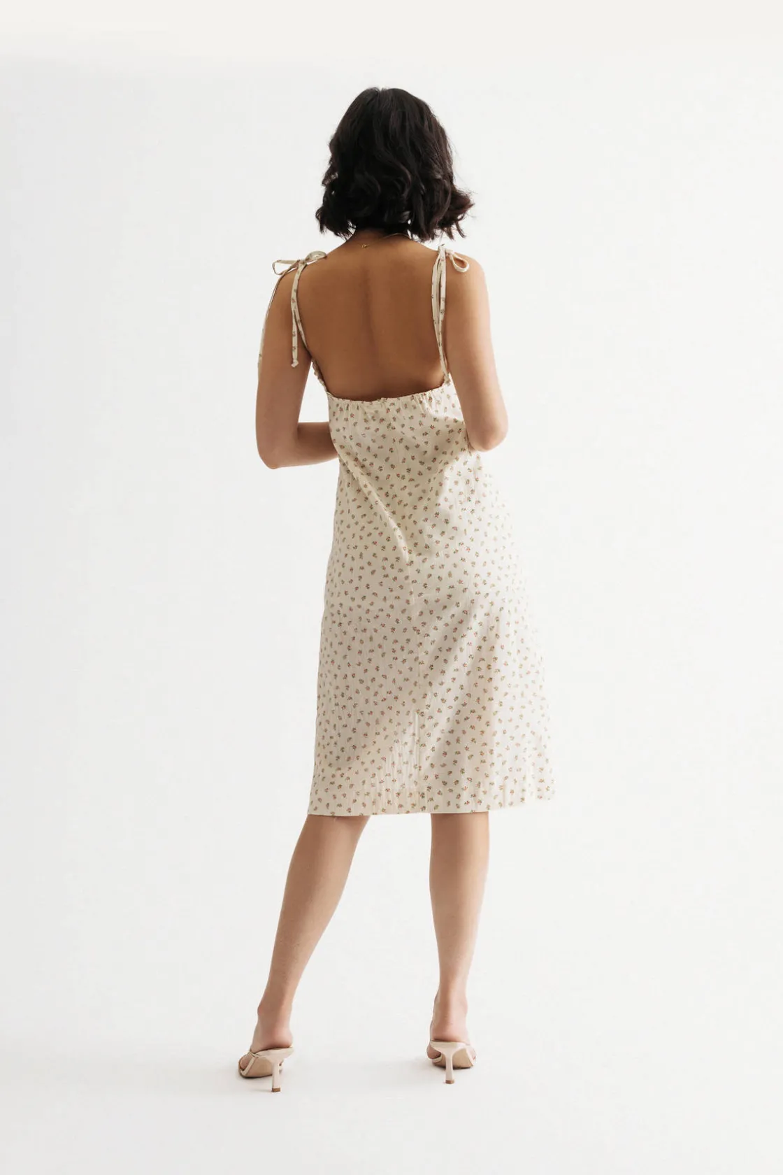 Tobi Feels Like Summer Floral Slit Mini Dress - Ivory Multi