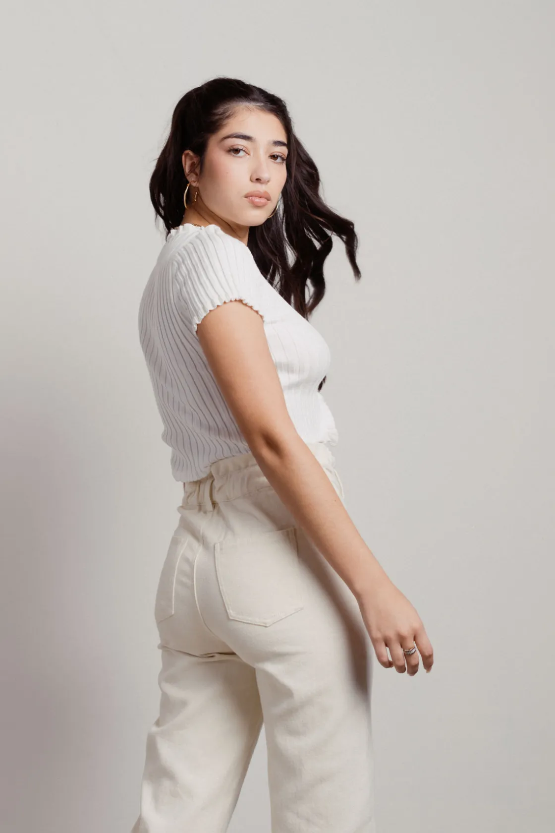 Tobi Feminine Touch Crop Top - Purple