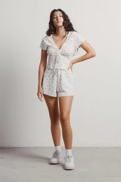 Tobi Field Of Dreams Floral Crop Top And Short Set -