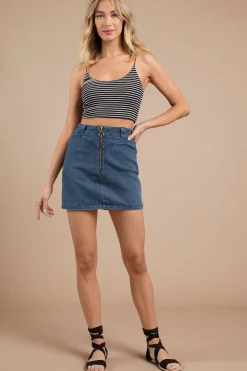 Tobi Finders Keepers Slide Denim Mini Skirt -