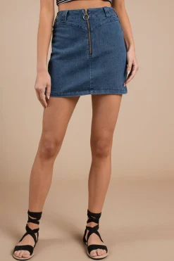 Tobi Finders Keepers Slide Denim Mini Skirt -