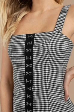 Tobi Finders Keepers Surrender Gingham Shift Mini Dress -