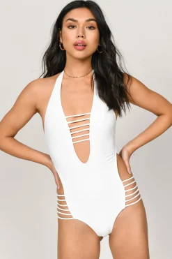 Tobi Fine Line Strappy Monokini - Black