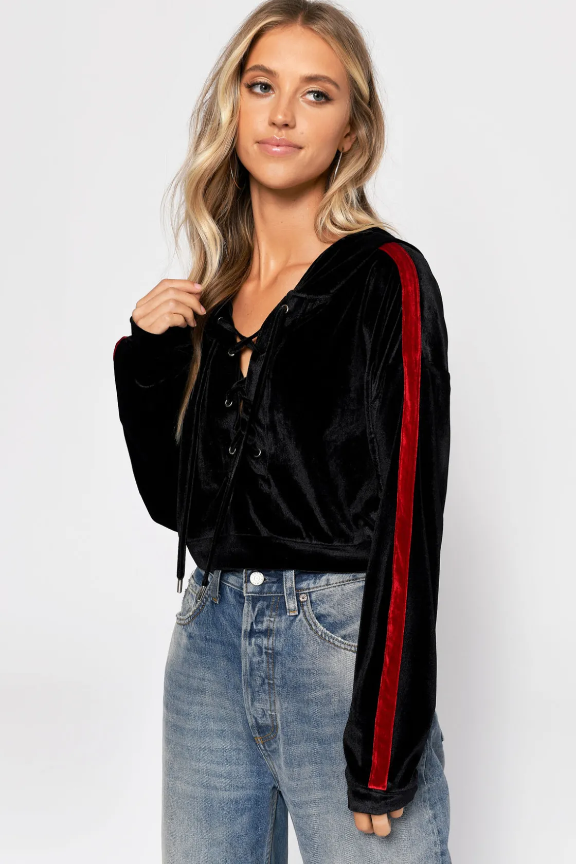 Tobi First Love Velvet Hoodie -