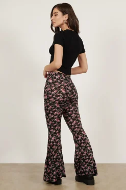 Tobi Floral A-Flare Flared Pants -