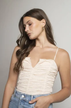 Tobi Folies Lace Bodysuit - Wine