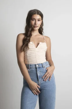 Tobi Folies Lace Bodysuit - Wine