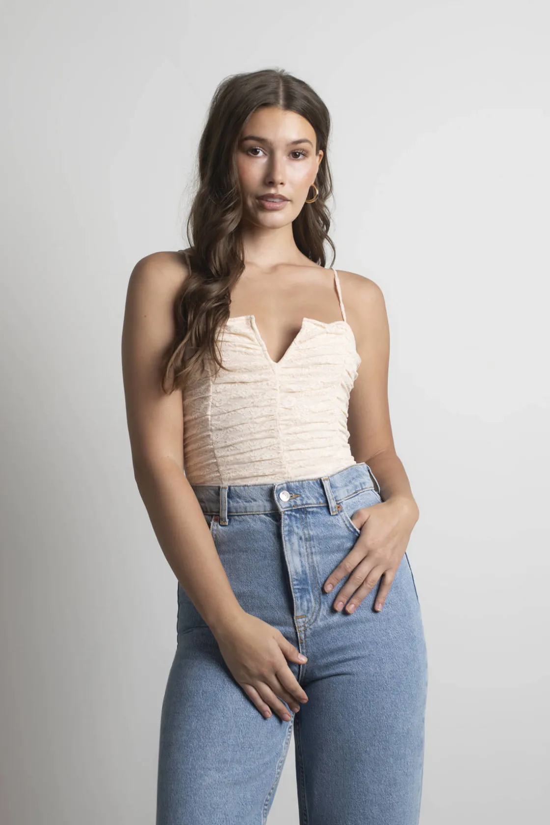 Tobi Folies Lace Bodysuit - Wine
