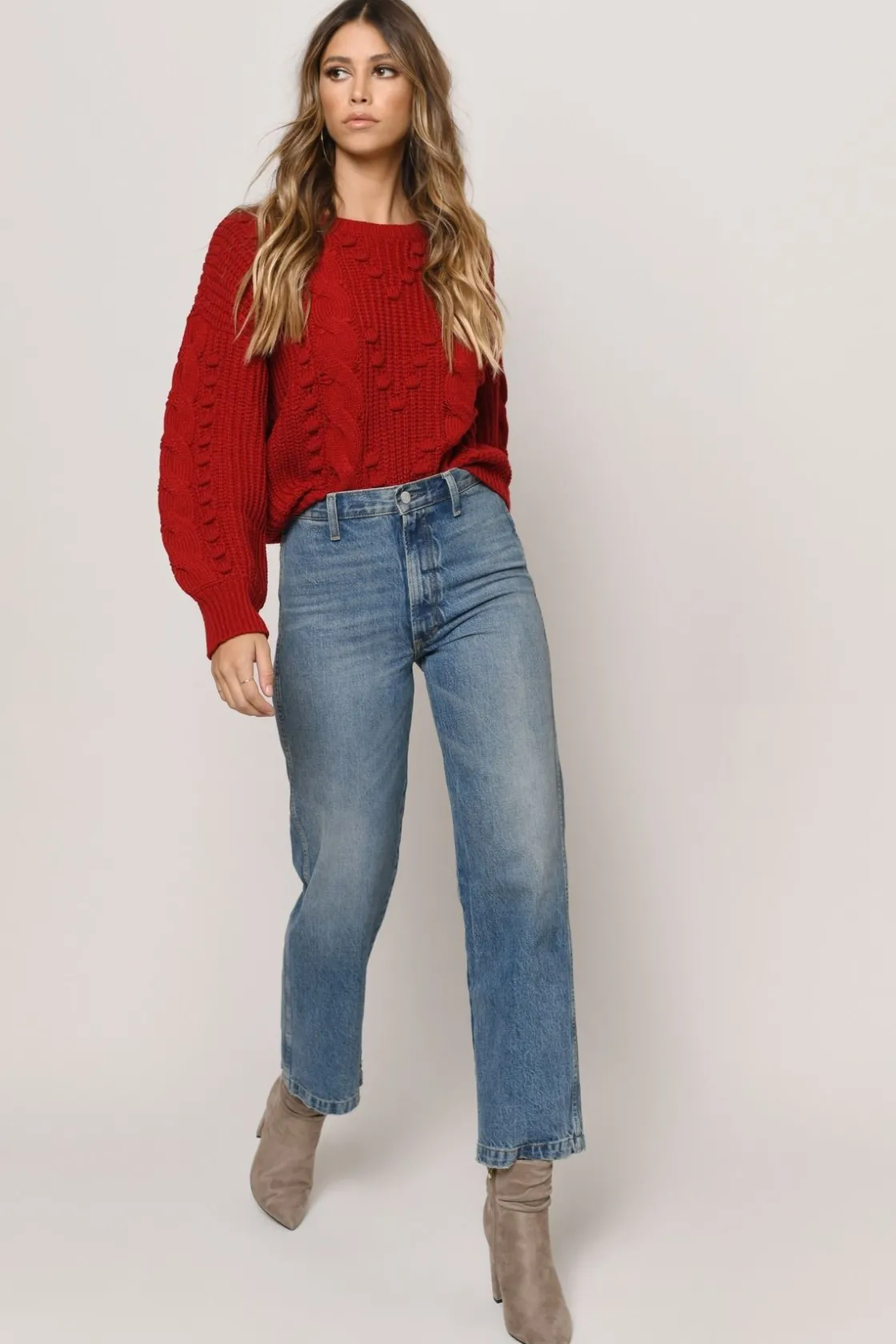 Tobi Forever Ours Knit Sweater - Mocha