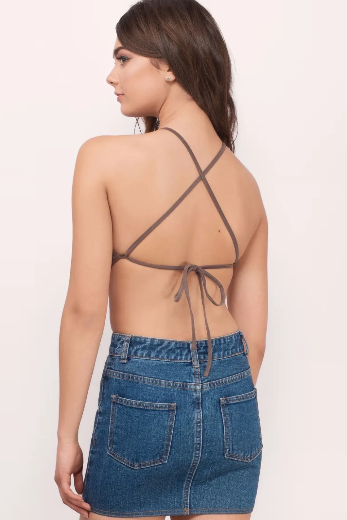 Tobi Frankie Backless Bodysuit - Mocha