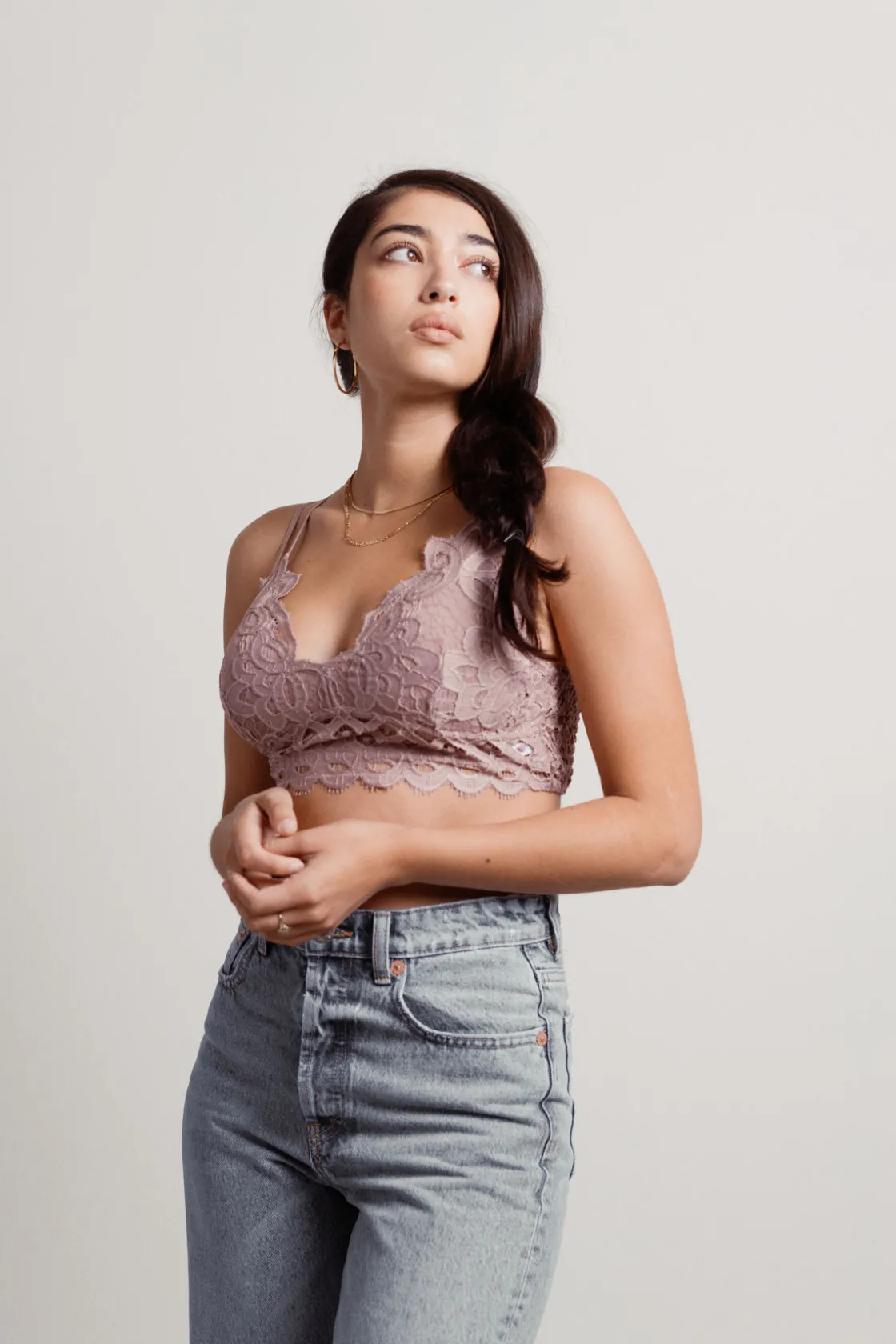 Tobi Free Spirit Lace Bralette - Black
