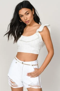 Tobi Free To Be Crop Top - White