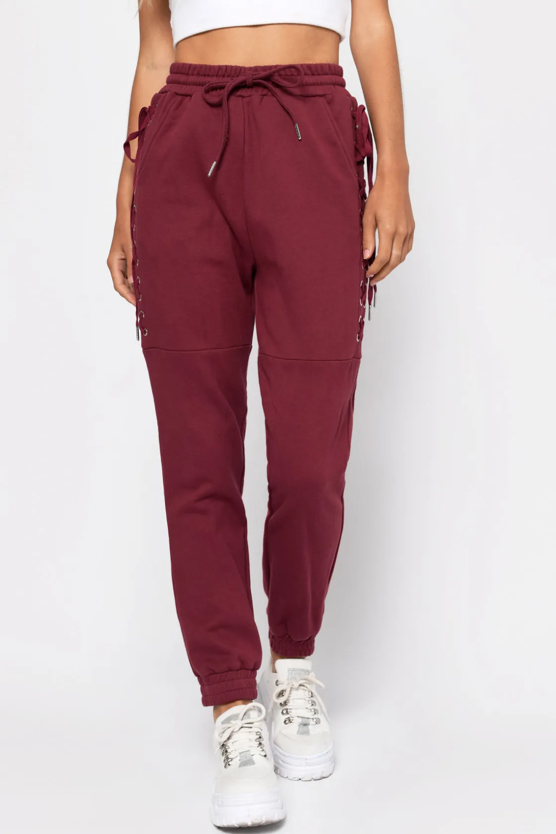 Tobi French Kiss Jogger Pants - Wine