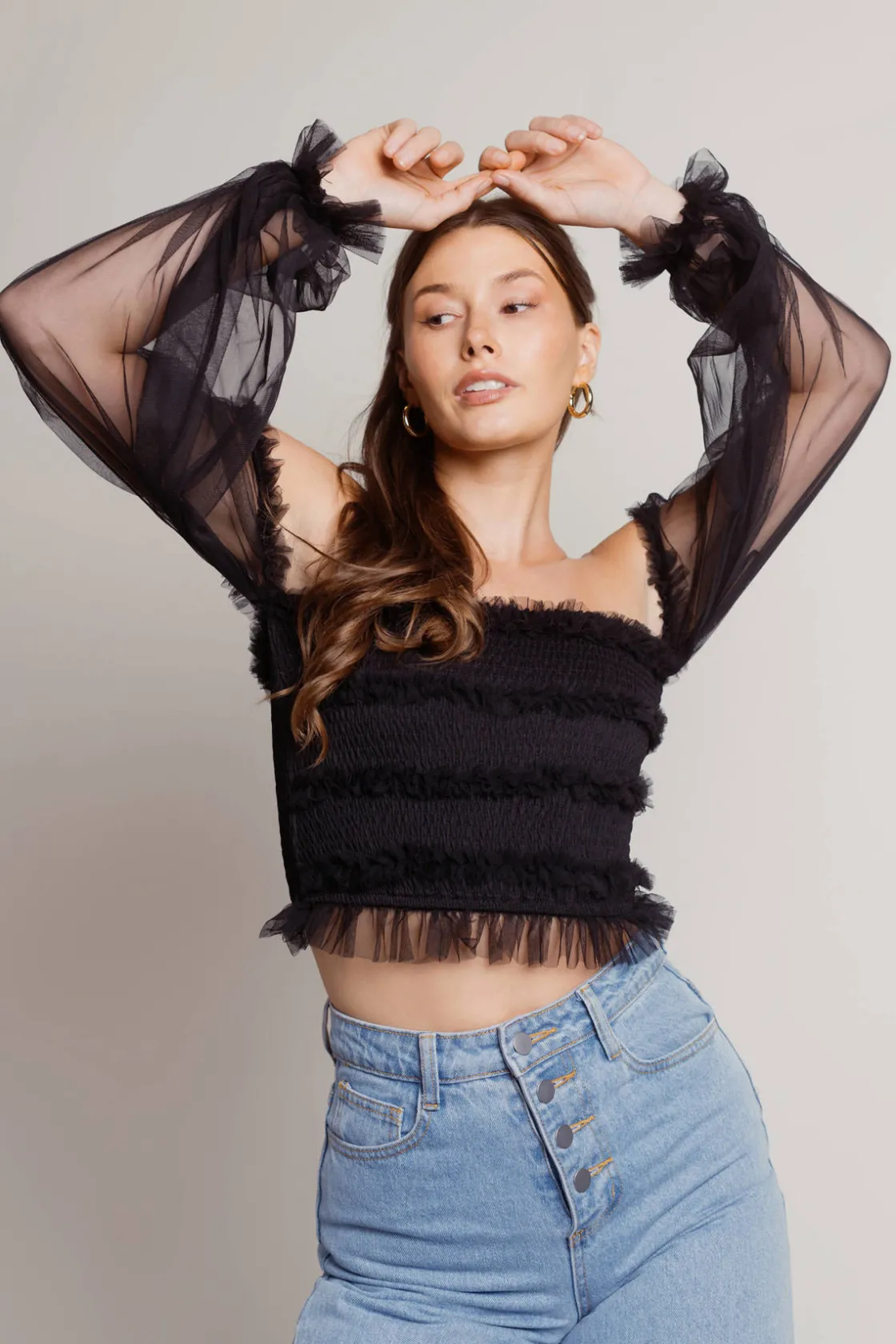 Tobi Funs & Frills Smocked Top -