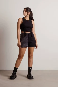 Tobi Get Outta Here Crop Top - Black