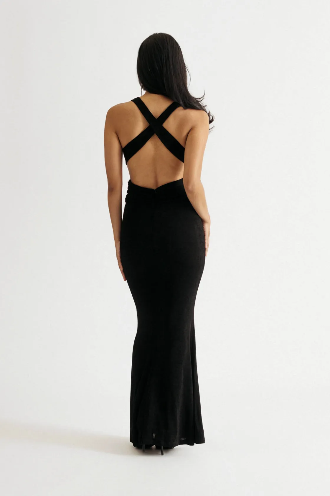 Tobi Glam Nights Mermaid Bodycon Maxi Dress - Blue