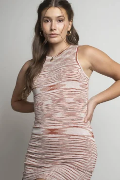 Tobi Glitchy Screen Sweater Knit Bodycon Mini Dress -