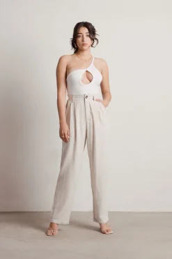 Tobi Go Get Her One Shoulder Cutout Bodysuit One Shoulder Bodysuit -
