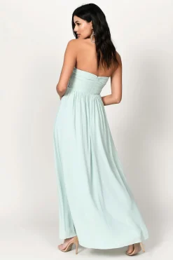 Tobi Go Glam Sweetheart Surplice Maxi Dress - Emerald