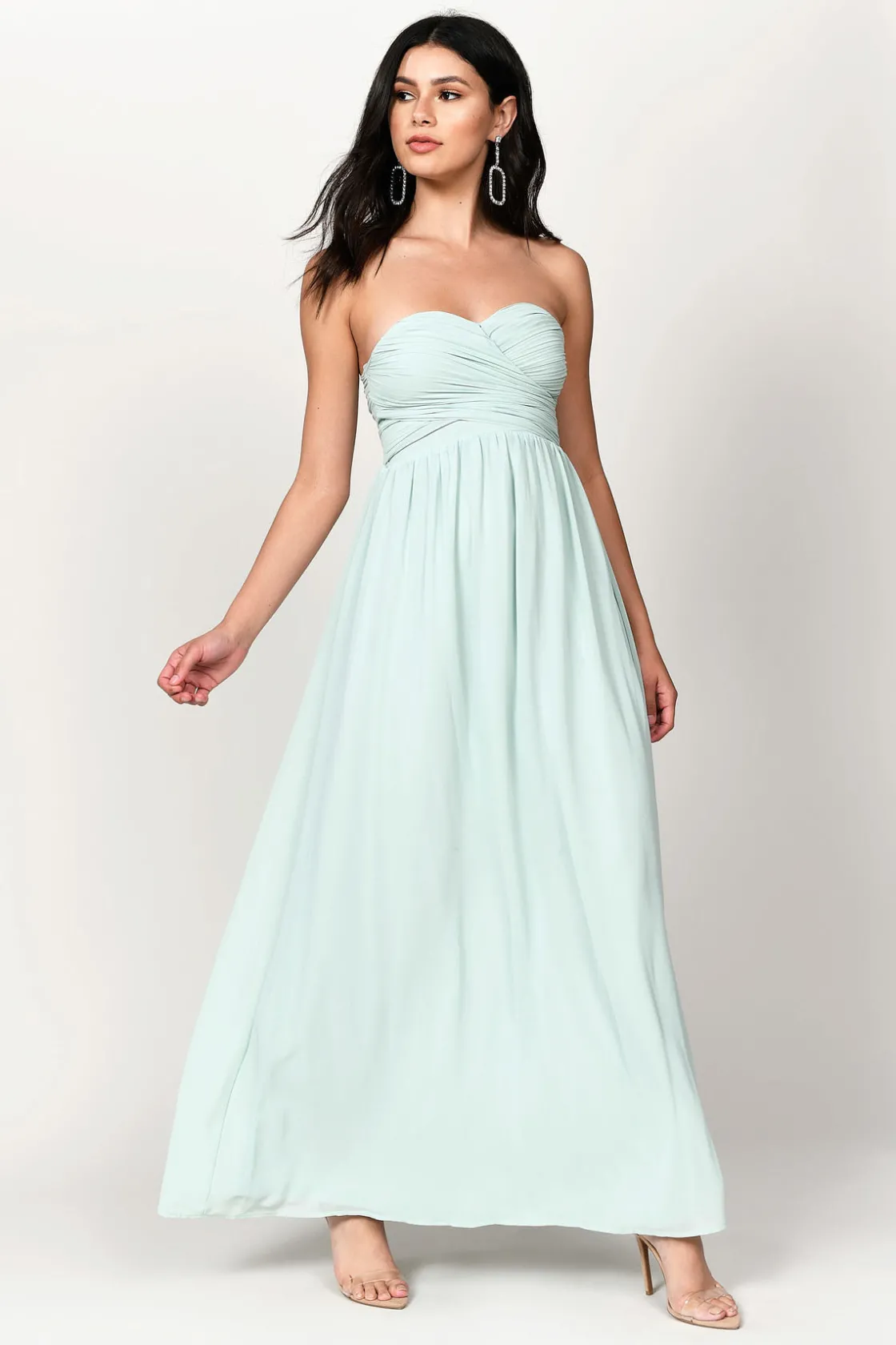 Tobi Go Glam Sweetheart Surplice Maxi Dress - Emerald