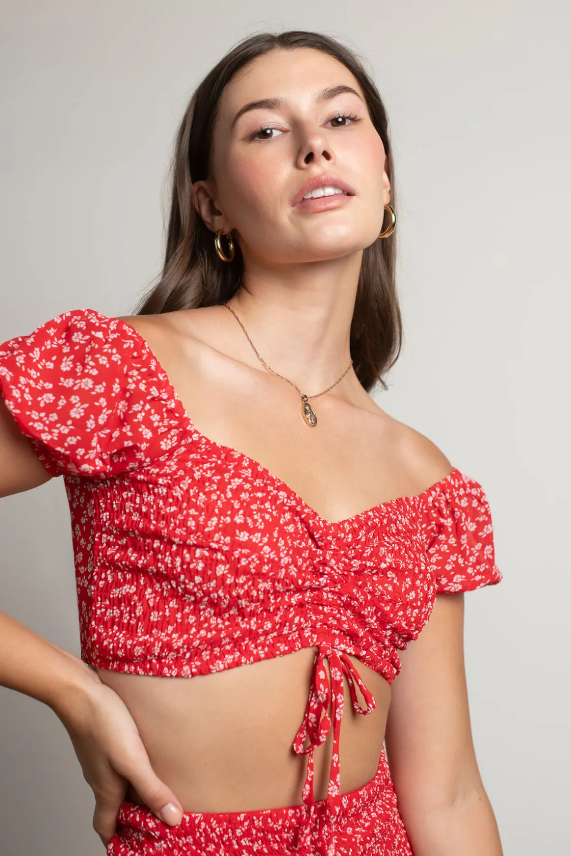 Tobi Godless Crop Top And Skirt Set - Teal