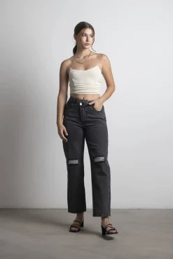 Tobi Good Girl Bad Girl Corset Top - Mocha