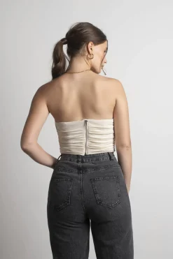 Tobi Good Girl Bad Girl Corset Top - Mocha
