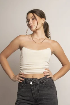 Tobi Good Girl Bad Girl Corset Top - Mocha