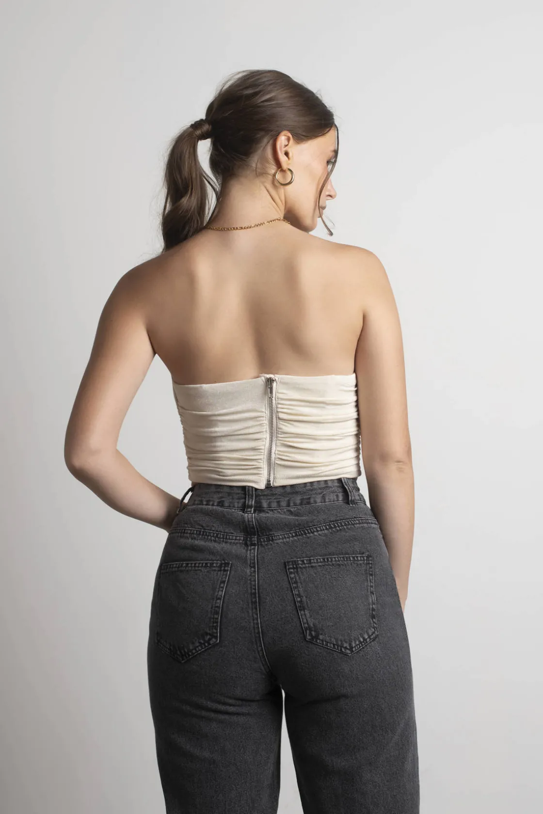 Tobi Good Girl Bad Girl Corset Top - Mocha