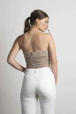 Tobi Good Girl Bad Girl Corset Top - Mocha
