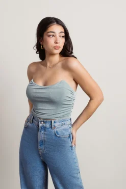 Tobi Good Girl Bad Girl Corset Top - Mocha