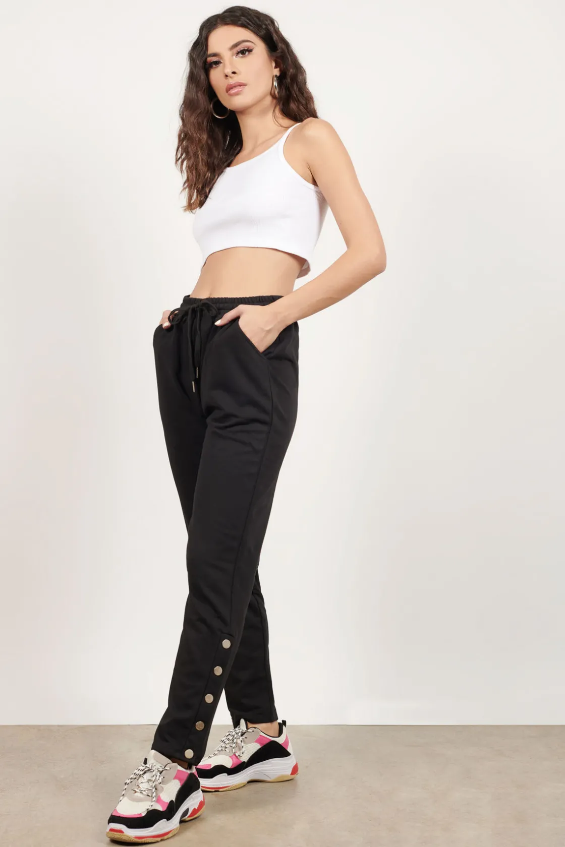 Tobi Good Sport Drawstring Sweatpants - Olive