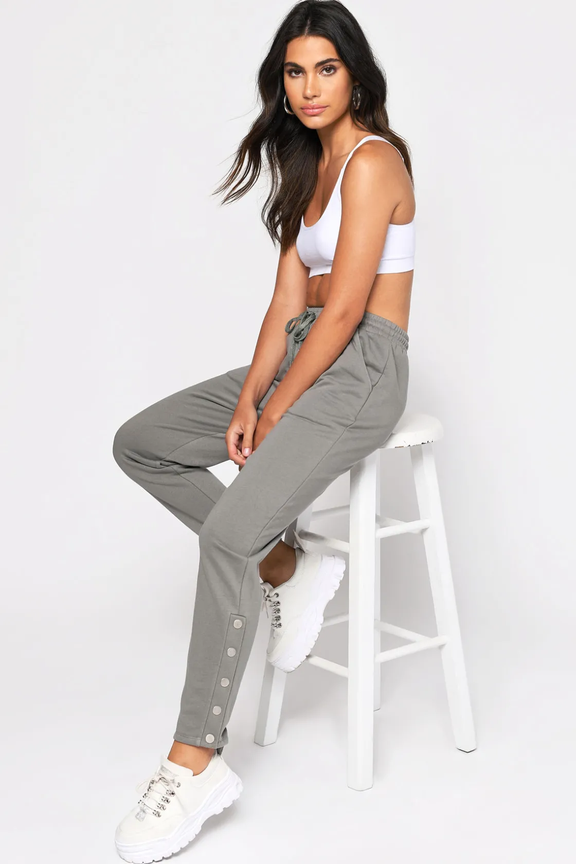 Tobi Good Sport Drawstring Sweatpants - Olive
