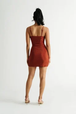 Tobi Good Times Front Twist Bodycon Mini Dress -