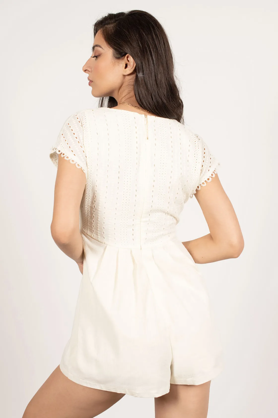 Tobi Good Years Eyelet Romper -