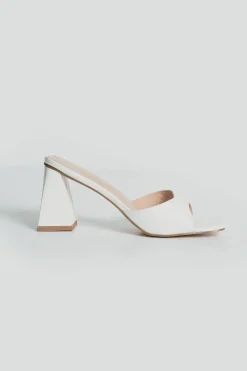Tobi Halo Block High Heels - White