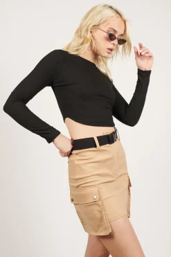 Tobi Hang Tight Cargo Mini Skirt -
