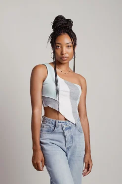 Tobi Heat Wave Crop Top - Mint