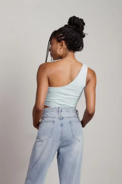 Tobi Heat Wave Crop Top - Mint