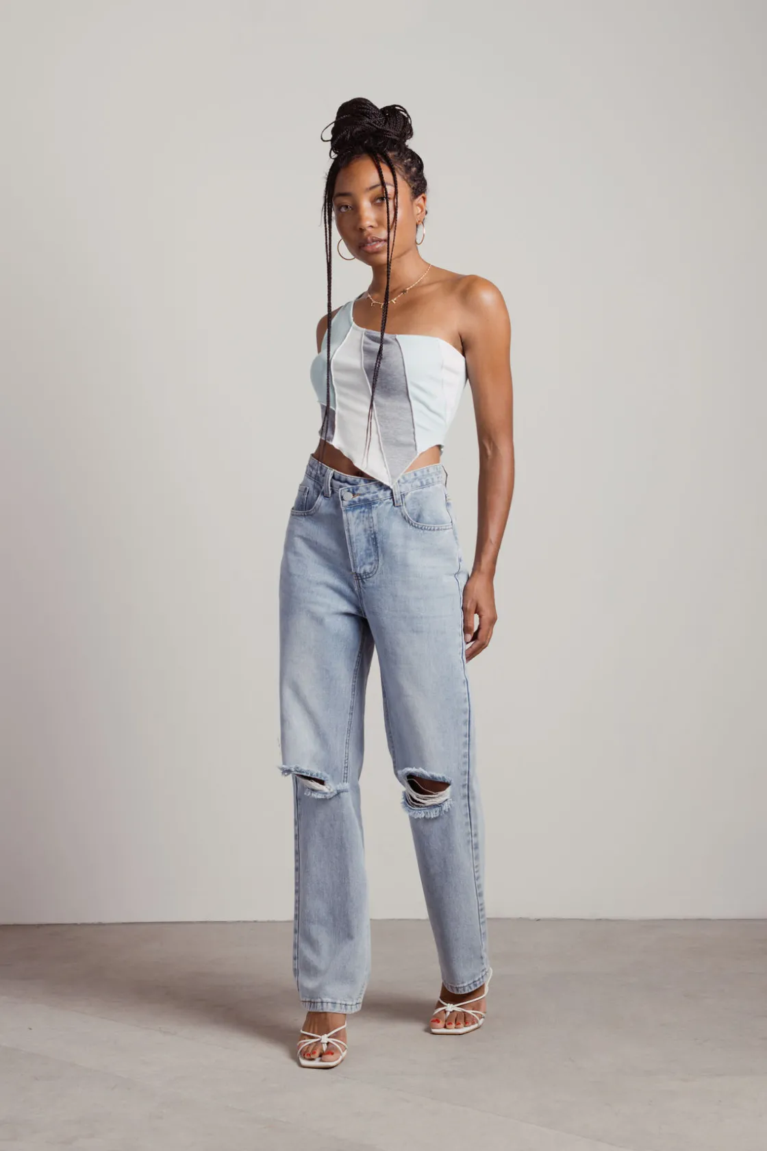 Tobi Heat Wave Crop Top - Mint