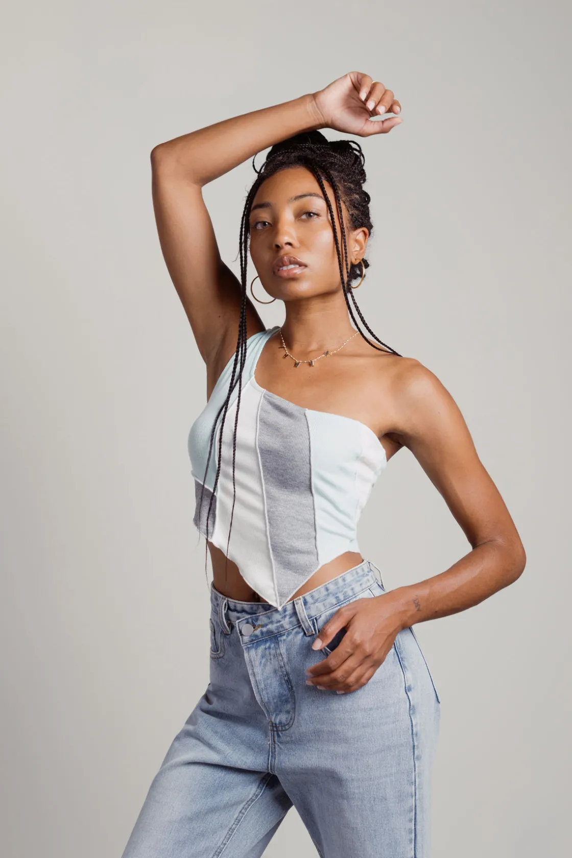 Tobi Heat Wave Crop Top - Mint