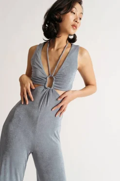 Tobi Hera Cutout Jumpsuit - Black